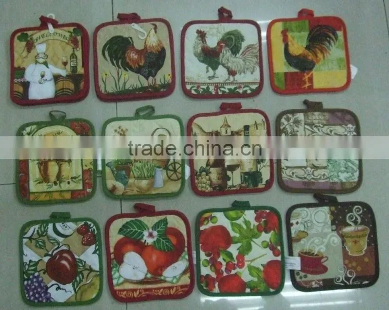 walmart design pot holder set American oven mitten single coffee design insulated hot pot set