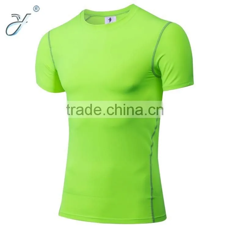 Dri Fit Men's O-neck Short Sleeve Fitness Muscle Tee shirts