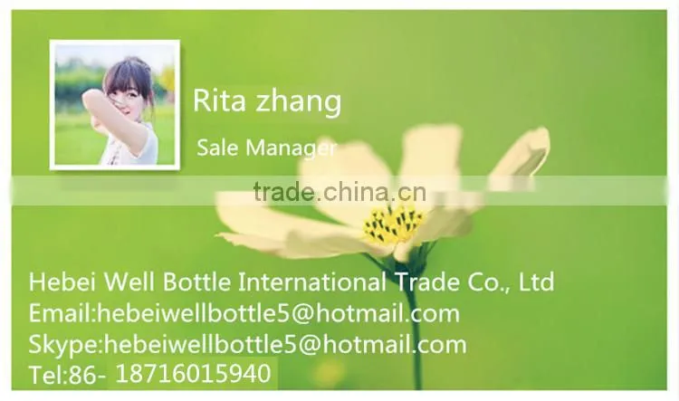 Flat shoulder refillable spray with printing flower cap lotion bottle GSB-0015R