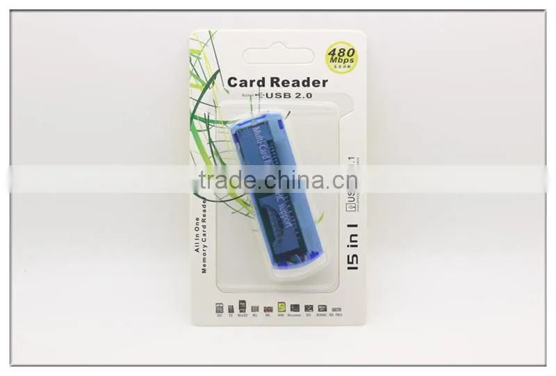 Wholesale 4 slots USB 2.0 card reader With SD&TF Card(OS-CR105)