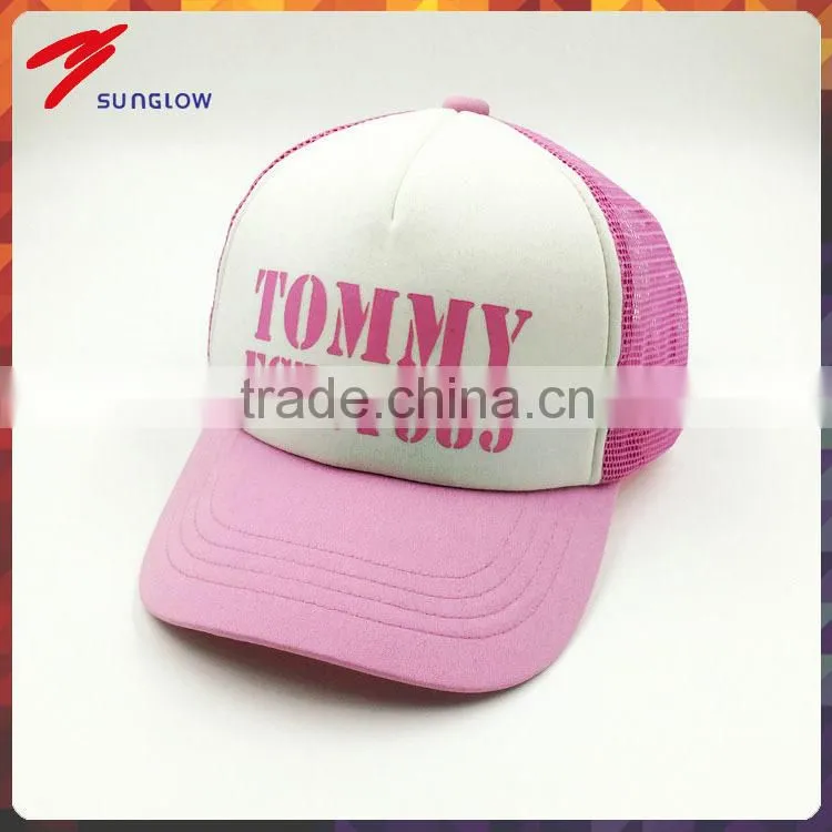 Custom design lovely girl's foam and mesh trucker cap