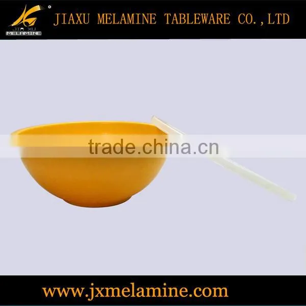 yellow storage melamine mixing bowl