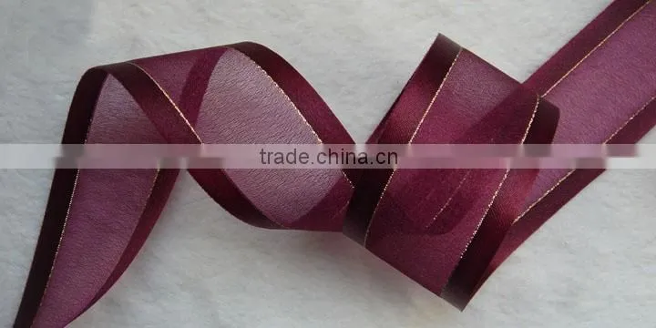 Gradual change color ribbon pink,yellow,blue,purple, 1-1/2inch wide organza ribbon,diy handmade hair accessorie,200 yard / roll.