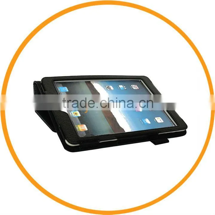 for iPad Mini Smart Case PU Leather Fold with Stylus Holder Hand Strap Black from Dailyetech