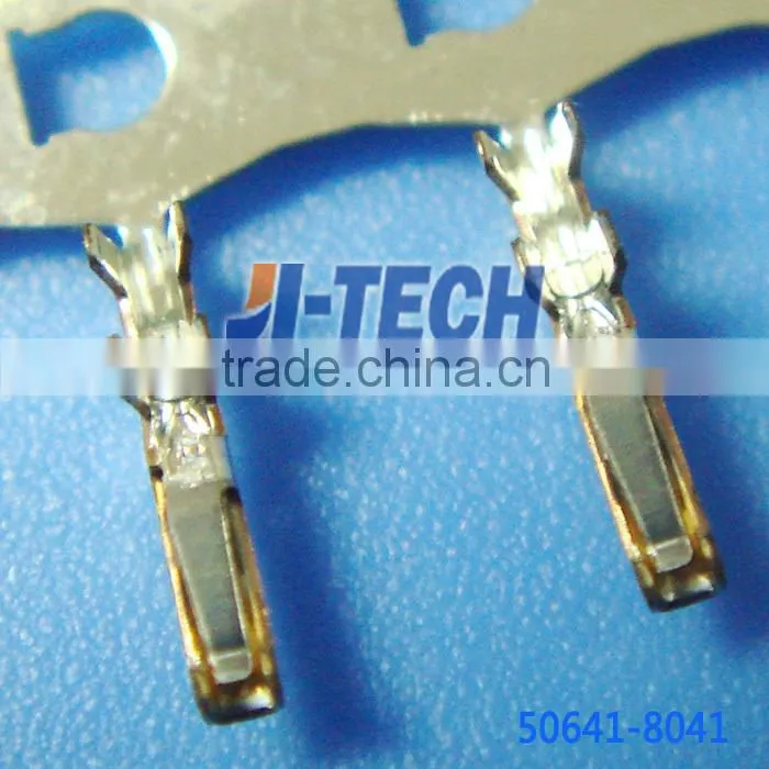 electrical crimp receptacle terminal female molex 50641 series connector 50641-8041 28-30AWG reel gold