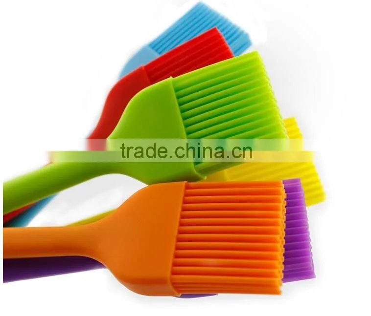 Amazon Hot Selling Solid Core and Hygienic Solid Coating Silicone Pastry Basting Grill Silicone Barbecue Brush