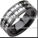 new style tungsten ring, High quality tungsten & ceramic jewelry, Black IP Jewelry