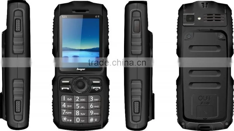 2016 dual sim card mobil phone dual sim S23-1 rugged waterproof mobile phone waterproof and dustproof