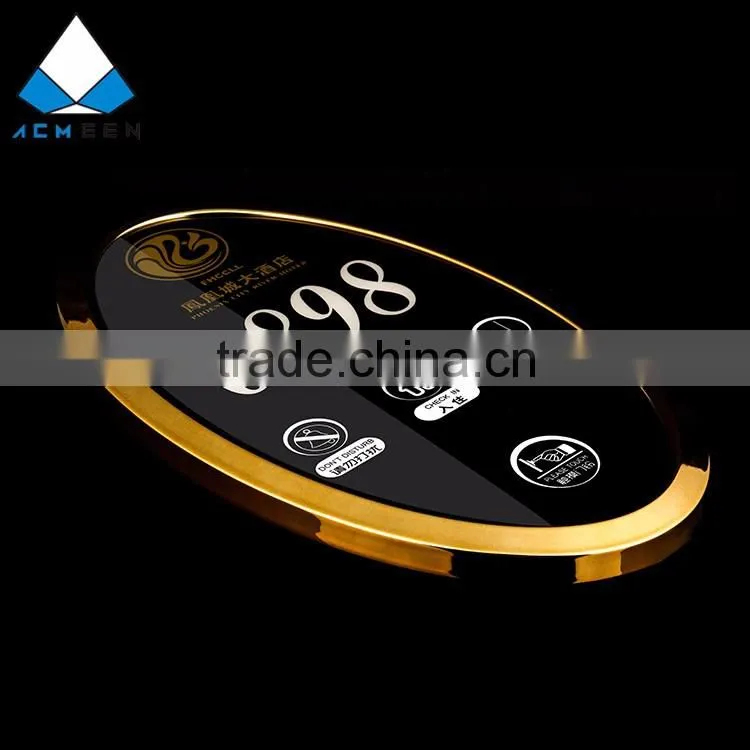 electronic hotel door number plates