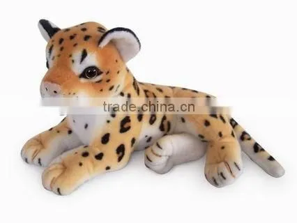 factory wholesale realistic plush toys sitting snow leopard stuffed plush jungle animal toy super soft plush brown leopard