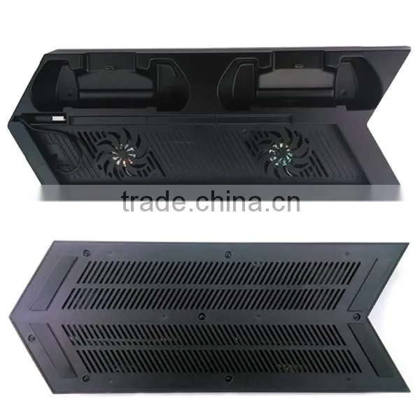 Dual Controller Charging Dock Base Console Stand Holder Cooling Fan For PS4