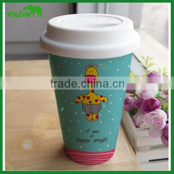 Customized logo cheap ceramic thermal mug