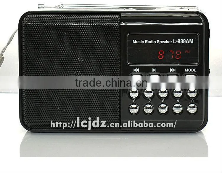 L-988AM Portable mini mp3 radio, mini am/fm radio mp3 player