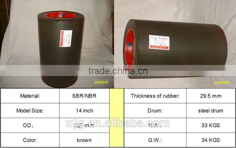 14 inch brown rice husking rubber roll