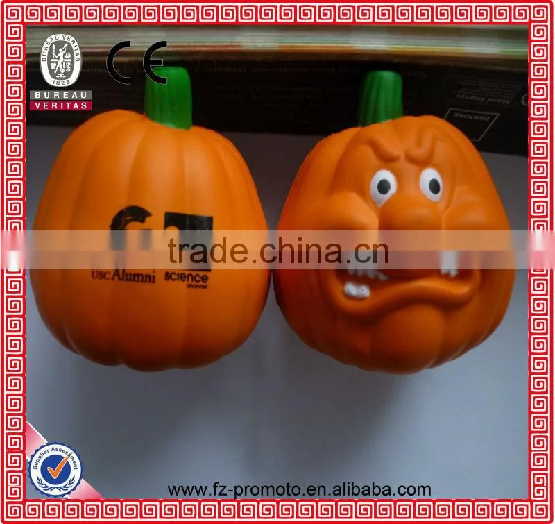 promotional pumpkin stuffed toy plastic pumpkin toy stress ball