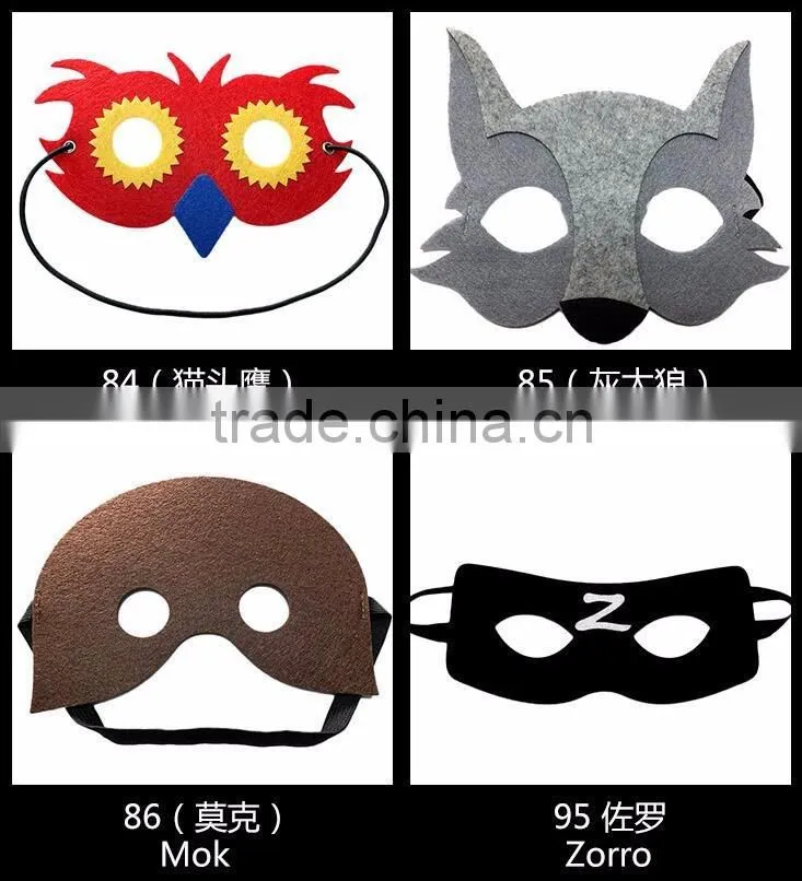 Wholesale Masquerade Black Party Eye Superhero Kids Cheap Felt Mask