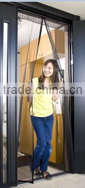 2016 New magnetic curtain door mesh magnetic fastening hands free fly bug insect screen