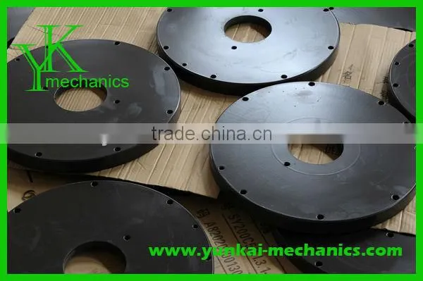 Pipe flange with black anodizing, flange with precision cnc machining and cnc turning