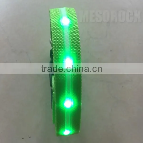 USB Rechargeable Nylon Flashing Pet Neck Collar Flashing Dog Collar Led Dog Collar