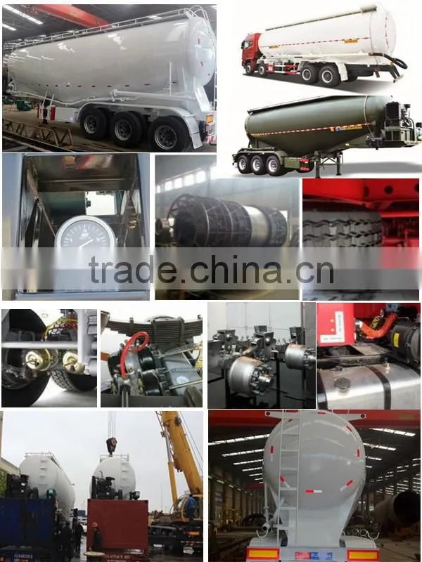 Bulk Cement Transport Semi Trailer 40m3 V type Bulk Cement Semi Trailer