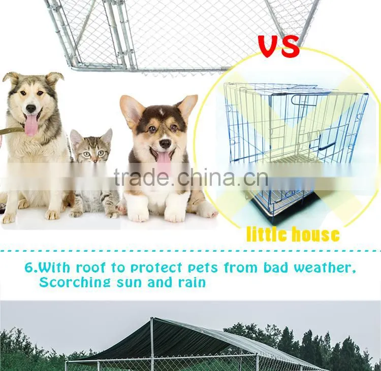 For Amazon and eBay store wholesale large outdoor dog kennel with roof metal dog house