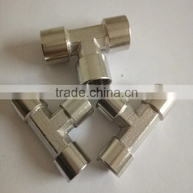 BSP,NPT male and female ,forged T-type brass connector,manifold connectors 1/4 1/2