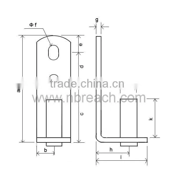 Truck Gate Hinge Plate Gudgeons