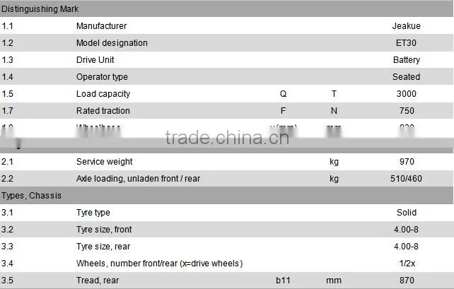 Farm 3T seat type electric tow tractor