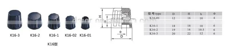 6mm turning amp volume control knob guitar