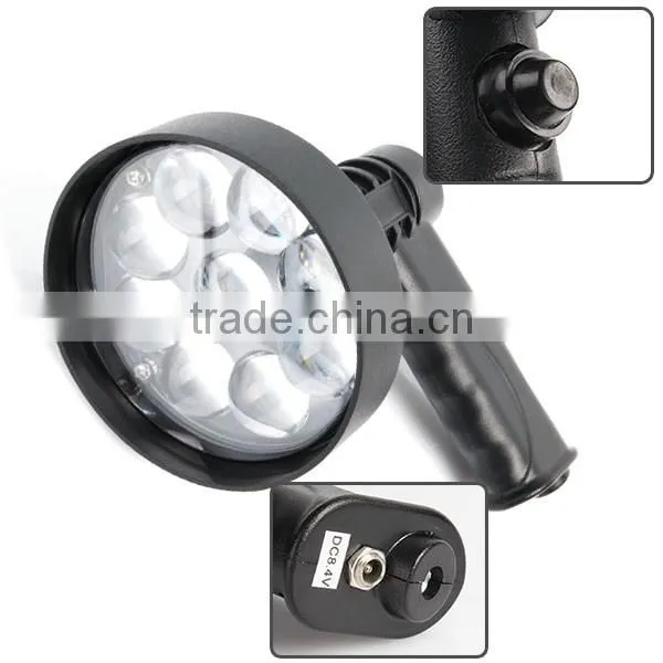 Aluminum alloy head CREE 27W LED rechargeable handheld spotlight fox lamping security torch 2200lm