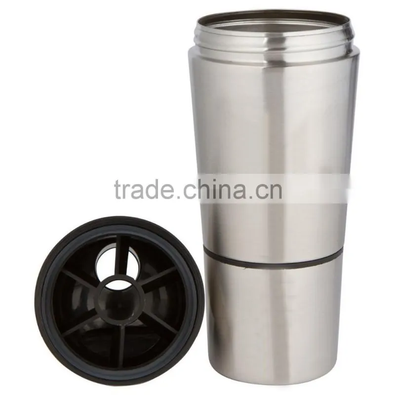 Custom printing logo 24 counce #304 18/8 stainless steel BPA free water bottle detachableshaker protein/whey/supplements/workout