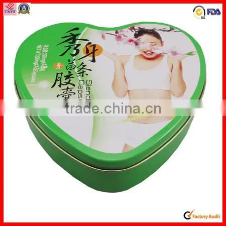 red heart shape wedding gift tin boxes