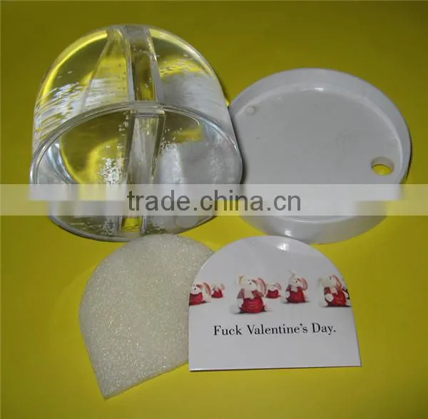 Plastic photo snow globe kit