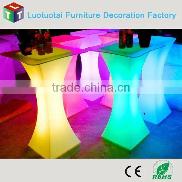 LED table and chair &portable bar square table with multicolor change
