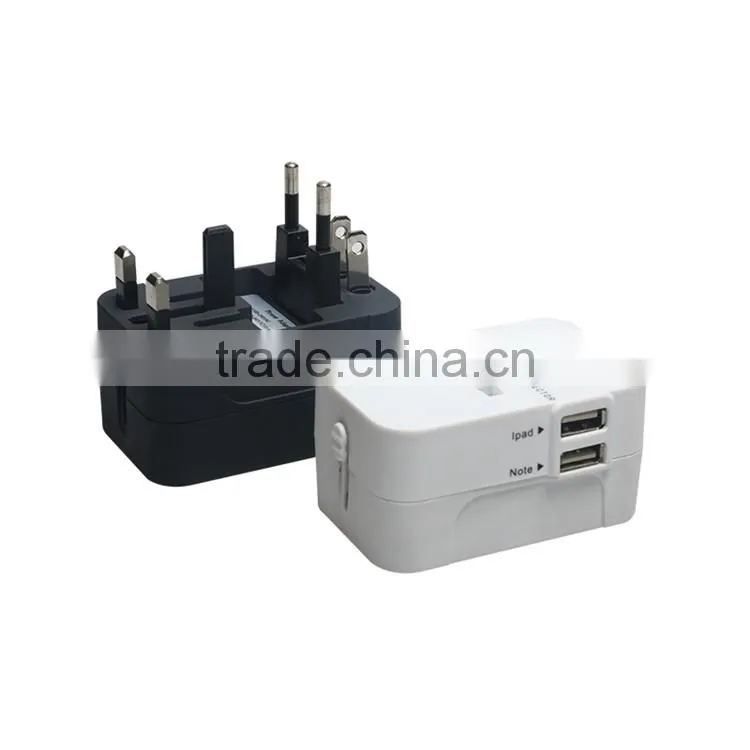Factory Price USB Universal Portable Travel Plug Unique Travel Plug Superb Quality AC 250V Customized with double USB port