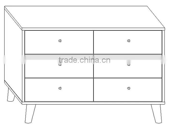 Wooden drawer, sideboard