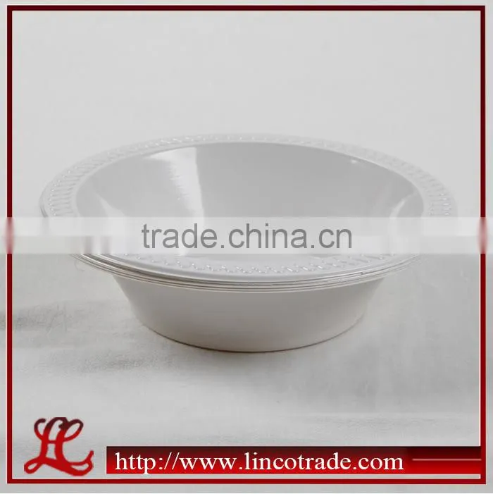 White Round Disposable Plastic Bowl