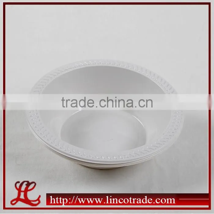 White Round Disposable Plastic Bowl