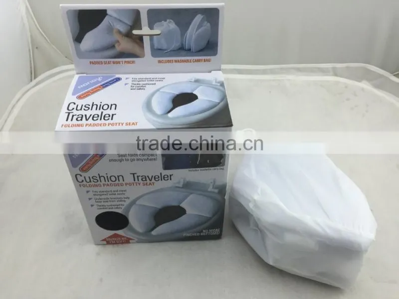 Cushion Traveler/Folding Padded Potty Seat/Cushion Toilet Seat