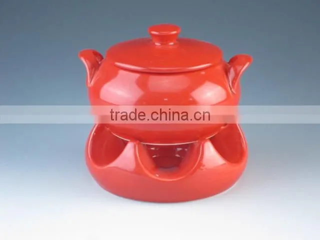 red,yellow,balck color ceramic type casserole set