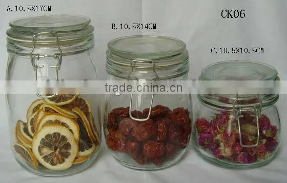 simple hot sale clear round wholesale glass apothecary jar