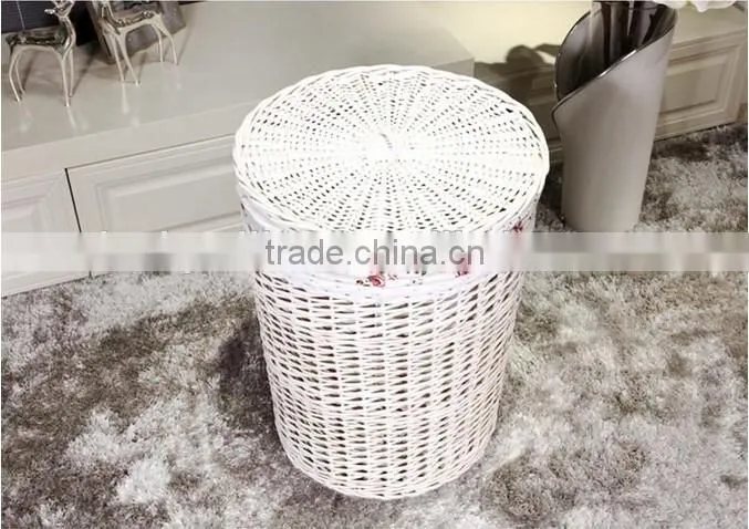hand made wicker dirty laundry basket