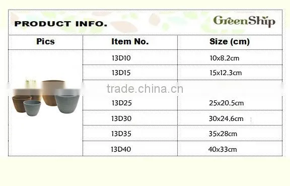 Decorative Garden Fiberglass Planter From Greenship/ 20 years lifetime/ lightweight/ UV protection/ eco-friendly