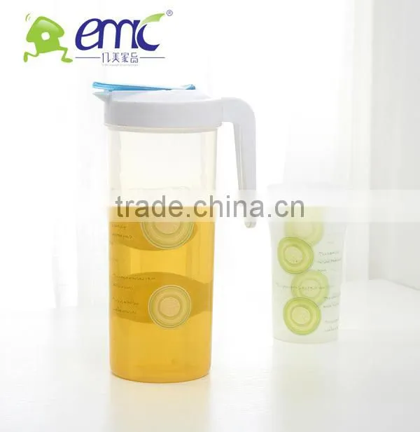 1200ml PP plastic water bottle with two cups