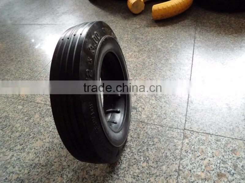 rubber wheel tire 12X3.00 solid wheel