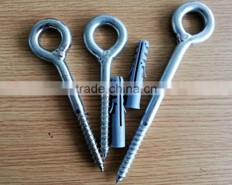 Steel eye screw hook