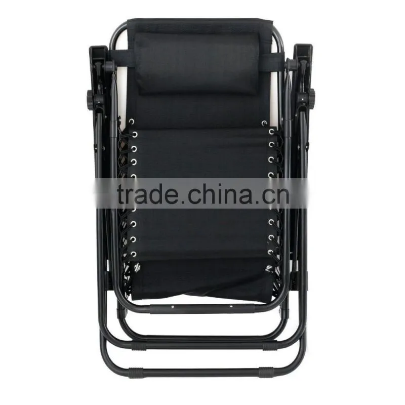 Utility Tray Lounge Black Pool Zero Gravity Chairs with Cup Holder