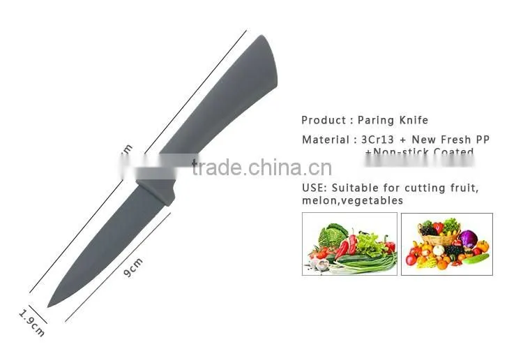 Non-stick Coated Stainless Steel Kitchen 5Pcs Knife Set