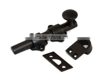 Locking door flush bolt