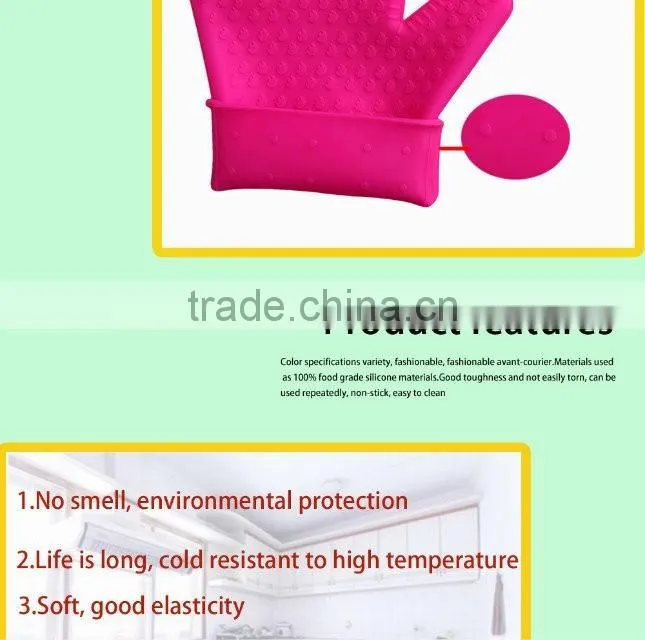 bbq glove oven gloves , silicone heat resistant gloves , grill gloves withstand heat